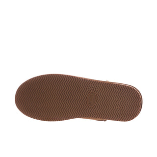 Chestnut rubber outsole for low ankle boot with zigzag tread