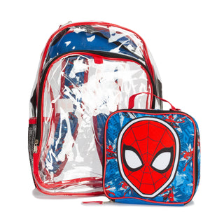 2 PC Spiderman Clear Backpack Lunch Set