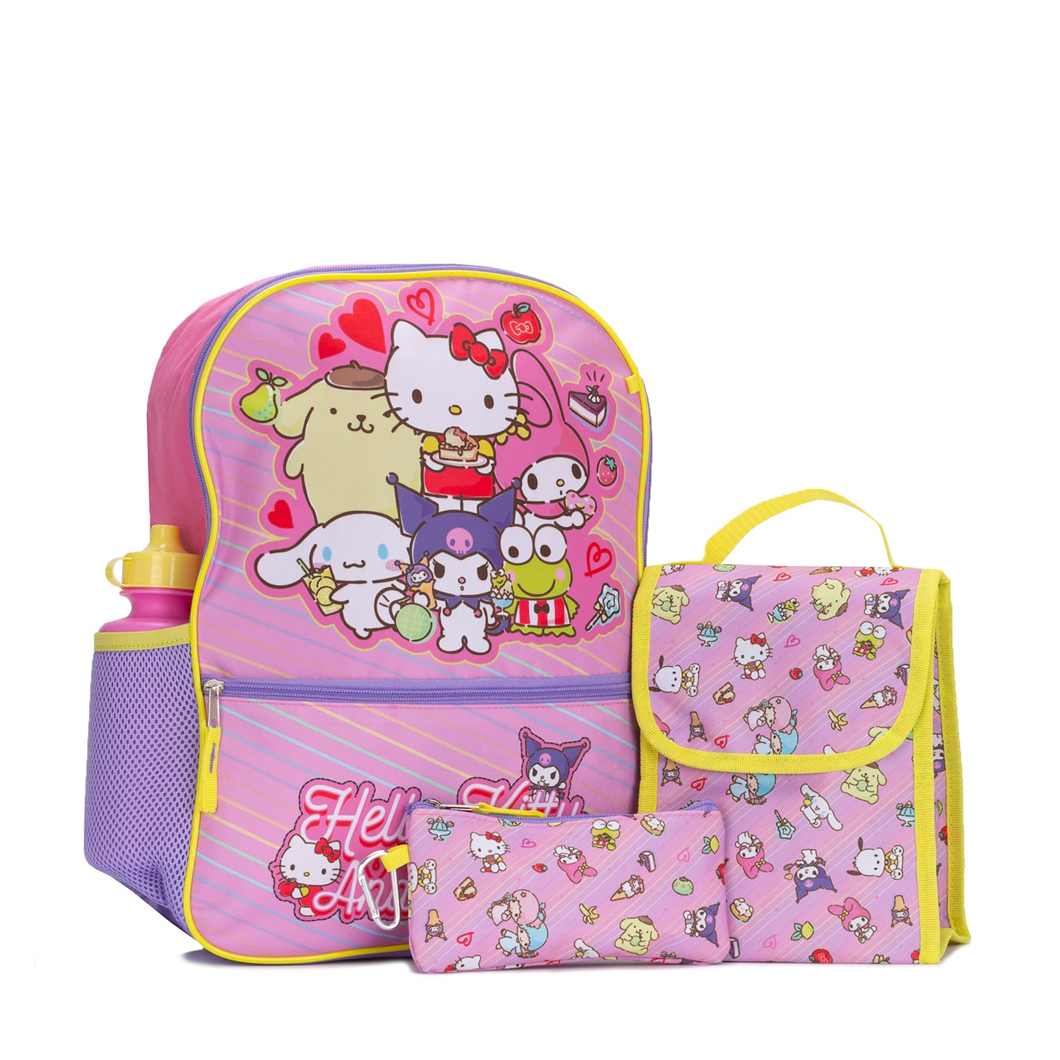 5 PC Hello Kitty and Friends Backpack Lunch Set