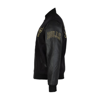 Bulls Black Gold Varsity Jacket - Mens