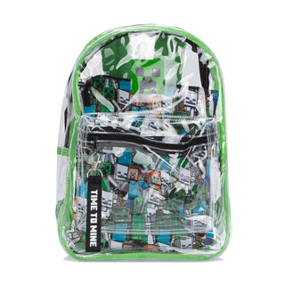 2 PC Clear Minecraft Backpack Pouch Set