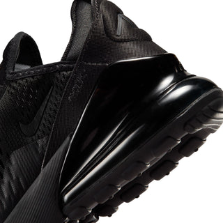 Youth black sneaker side close-up of air unit edge and textured mesh panel