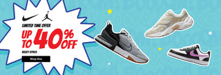 Nike & Jordan shoe sale up to 40% off select styles limited time only