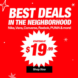 Promotional graphic with 'Best Deals in the Neighborhood' text and price on a red background