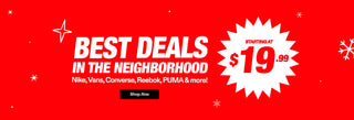 Promotional banner with 'Best Deals in the Neighborhood' text and price on a red background.