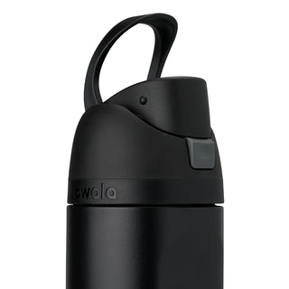 FreeSip 24oz stainless steel bottle, carry handle with flip-top lid in dark color