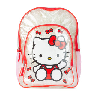 Character Clear Hello Kitty Backpack | Clear/Red/White