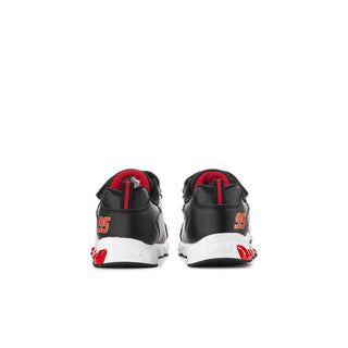 Toddler light-up sneakers, black with red heel '95' and rear light detailing