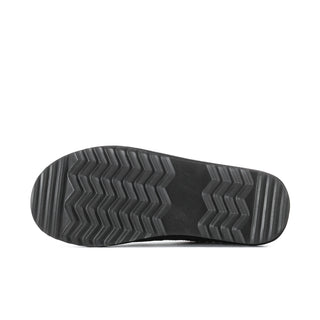 Black womens Carson slipper outsole with chevron tread pattern