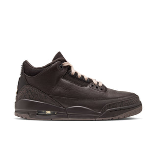 Women's retro sneakers, dark brown leather with textured side panel and lace-up front