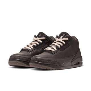 Women's retro sneakers, dark brown with off-white laces and low-profile rubber sole