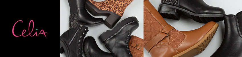 Glamorous block heel ankle boots in black croc