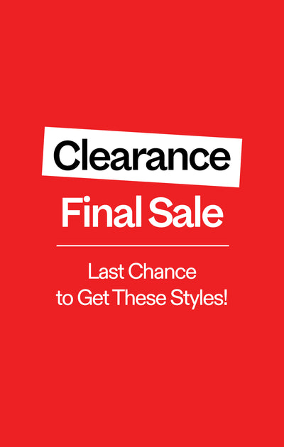 Clearance final sale sign on a red background
