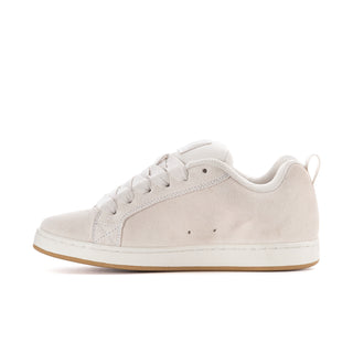 Women's Court Graffik SD off-white suede sneaker with laces and gum sole