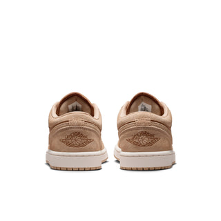 Women's Air Jordan 1 low-top sneakers showing heel with wing logo detail