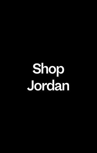 Black background with 'Shop Jordan' text in white