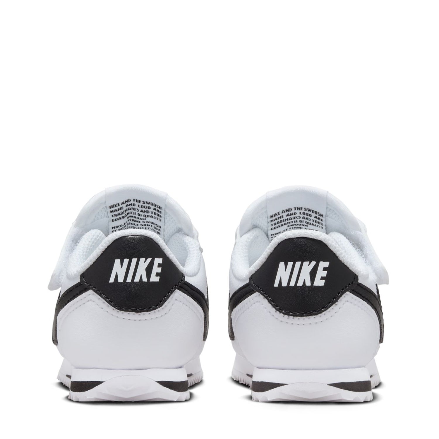 nike cortez white with black swoosh