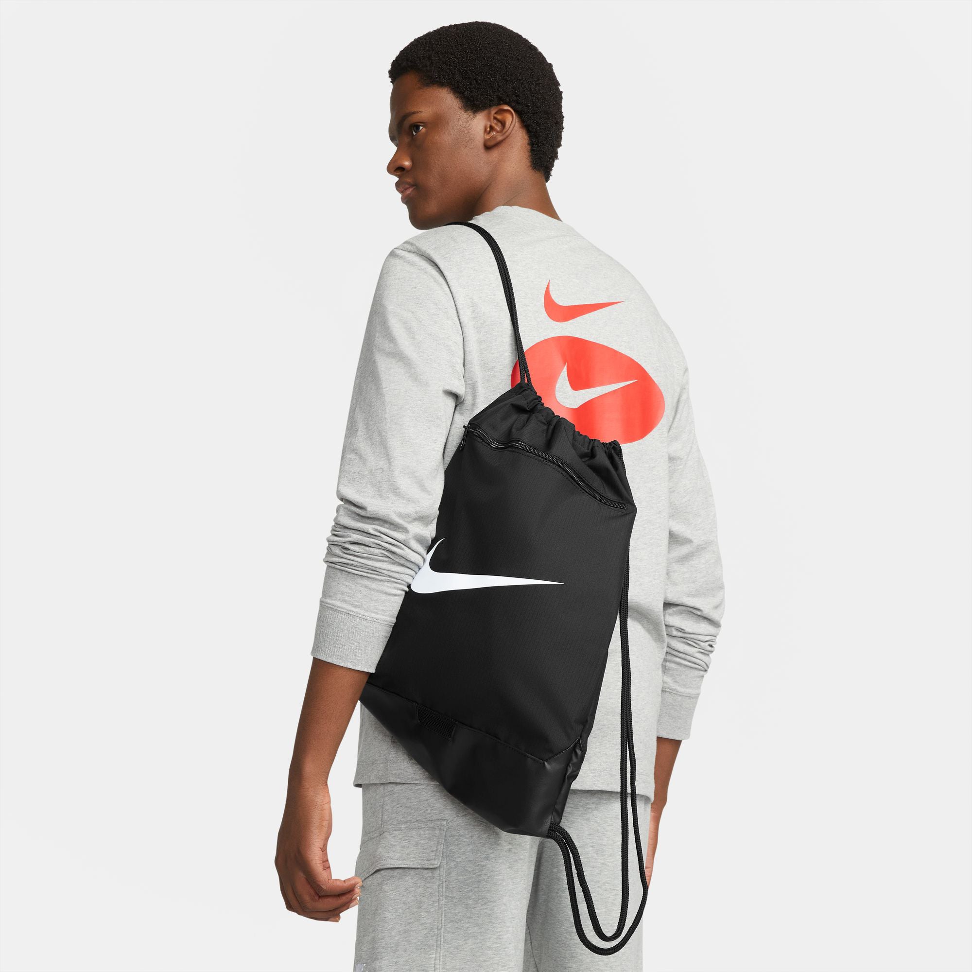 Nike Brasilia Drawstring Pack (BLACK)