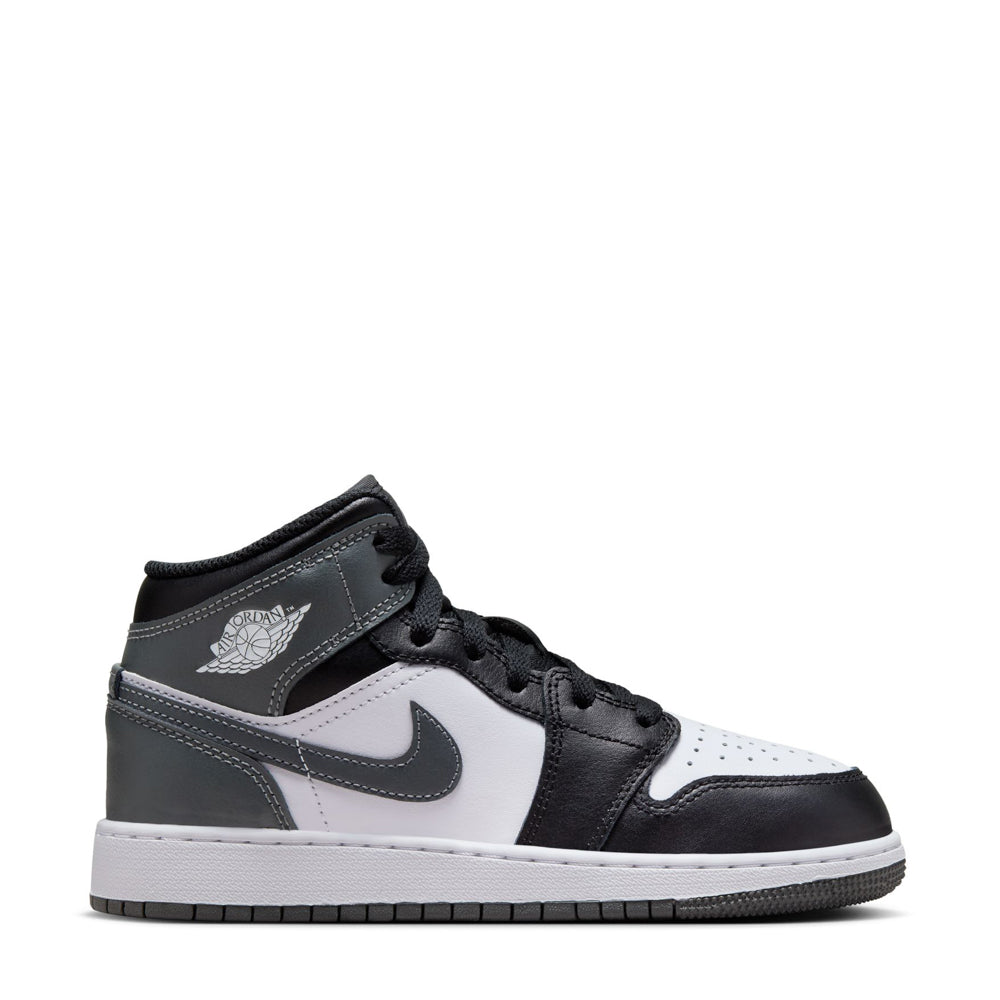 Air Jordan 1 Mid GS Black Iron grey white 7Y