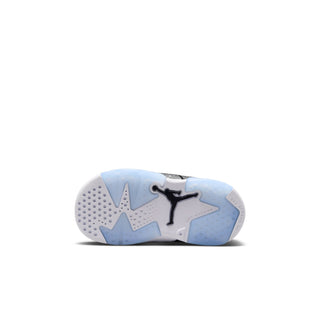 Toddler sneaker outsole, blue and gray rubber with star and Jumpman icons.