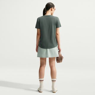 Women’s dark green short-sleeve tee with Nike logo; back view not shown