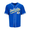 Los Angeles Rams Mesh Button Down Shirt - Mens