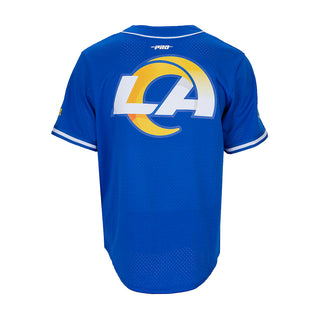 Los Angeles Rams Mesh Button Down Shirt - Mens