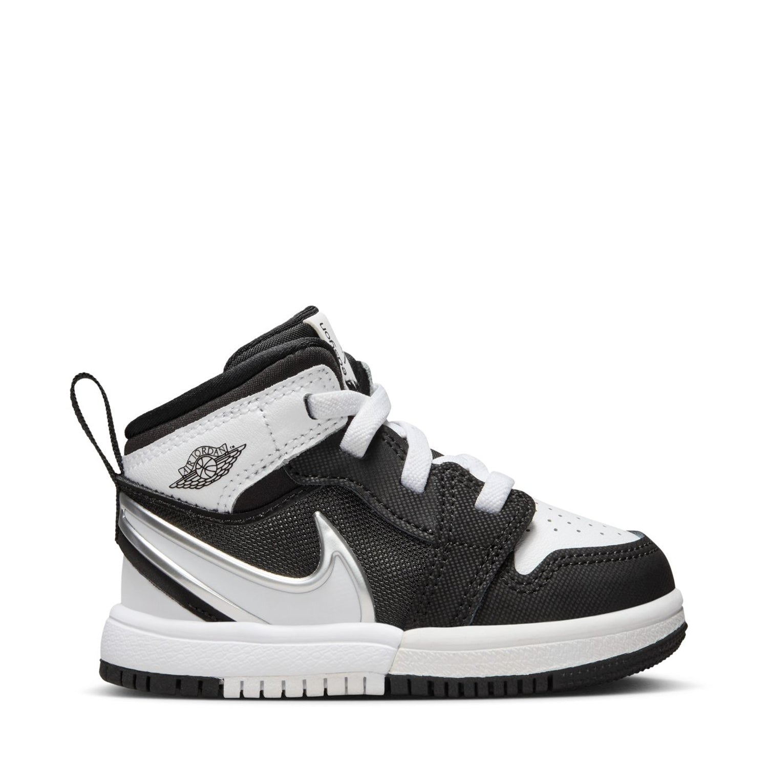 Jordan Aj 1 Mid Easy On Toddler 04.0 Black White WSS