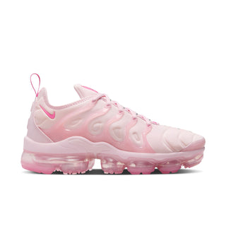 Pair of women's pink foam running sneakers with Air-cushion sole and lace-up design