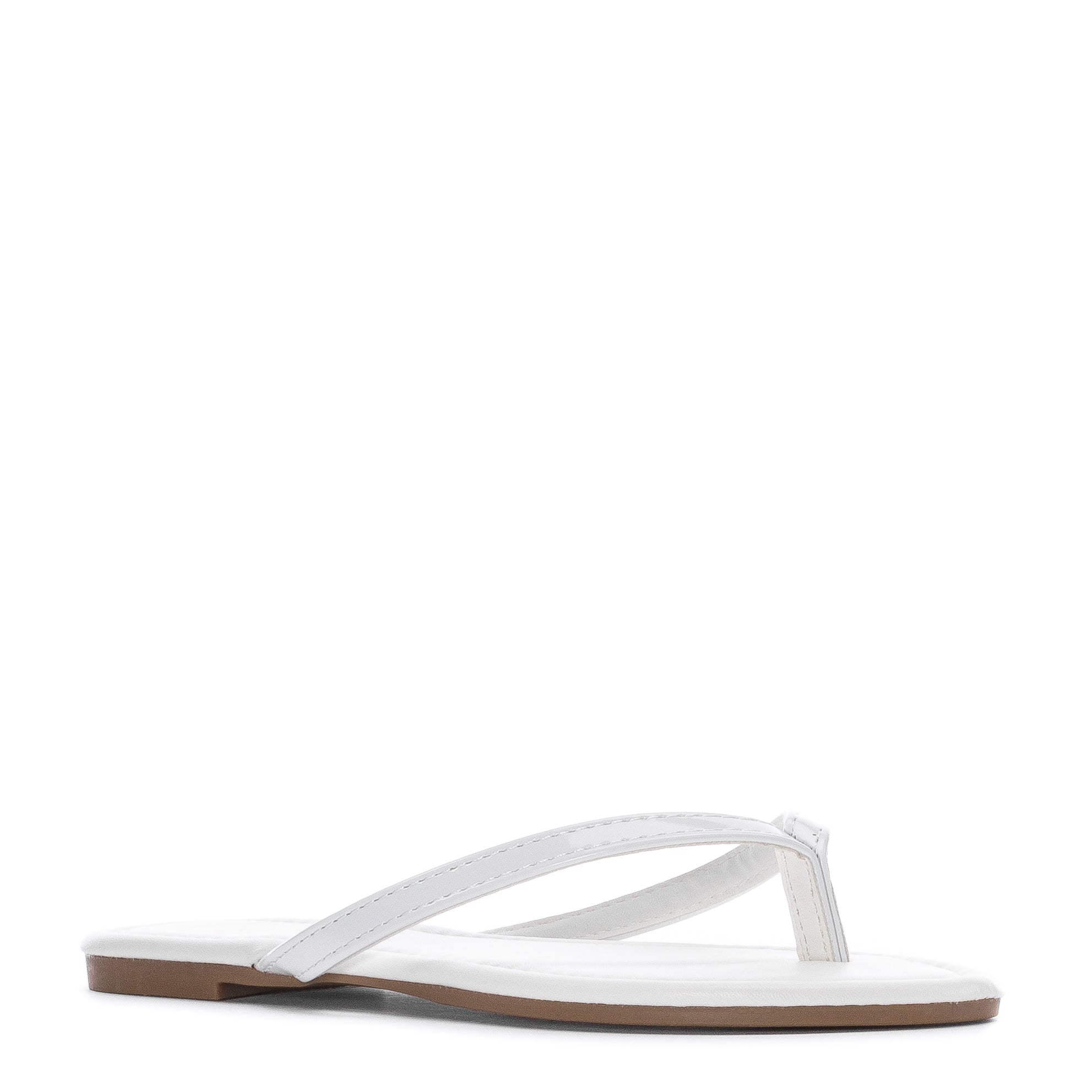 Celia Gable Flip Flop Womens 06.0 White Pat PU WSS