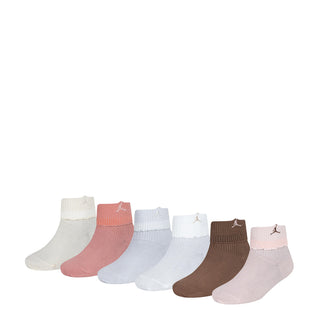 6 Pack Medium Fold Over Ankle Sock