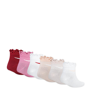 6 Pack X-Small Ruffle Ankle Sock