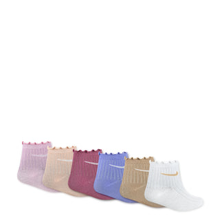 6 Pack X-Small Lettuce Welt Ankle Sock