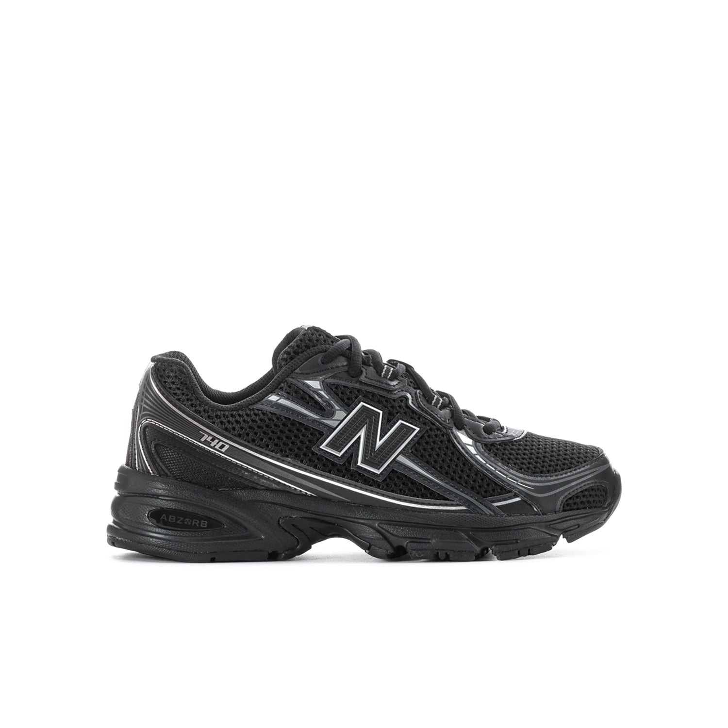 New Balance 740 | Youth | Black/Silver Metallic | ShopWSS