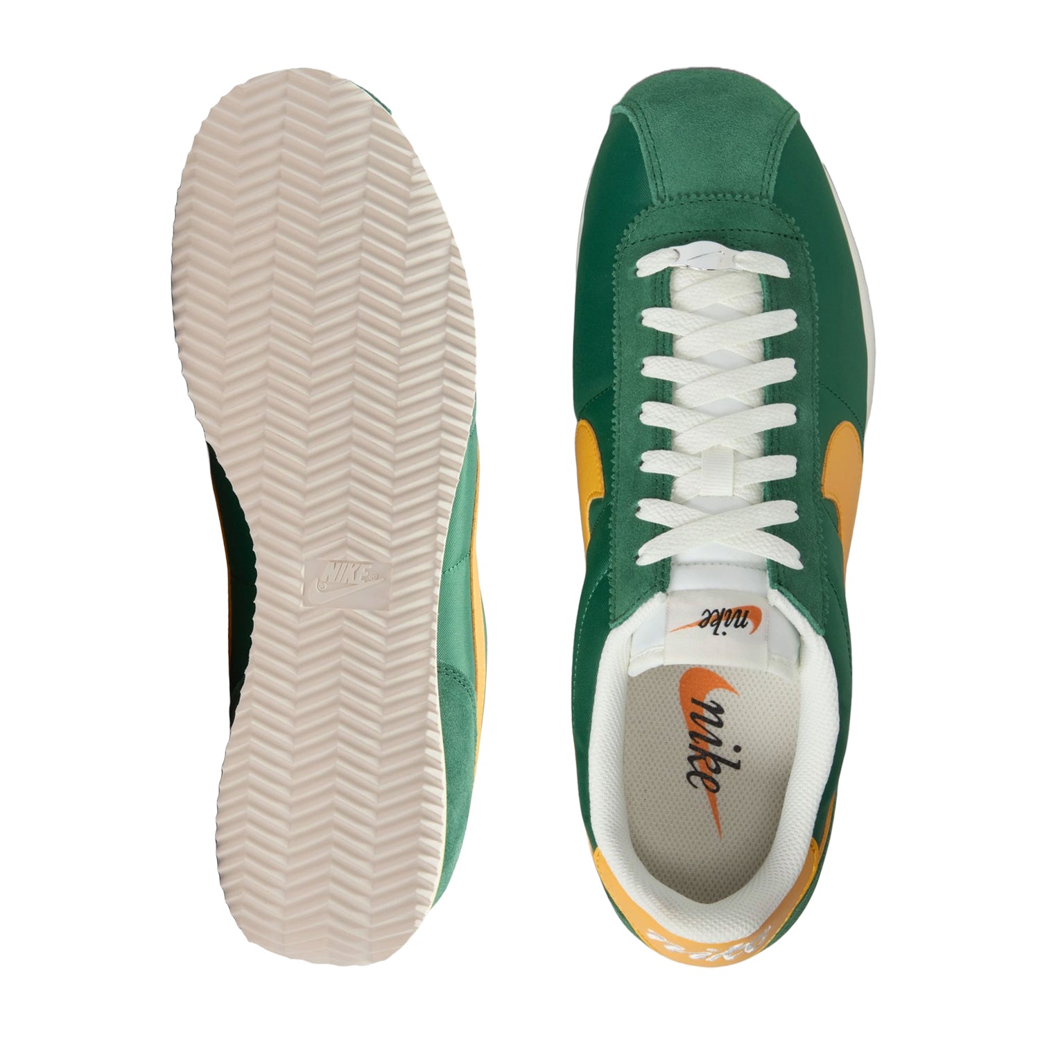 Cortez mens white and green hot sale