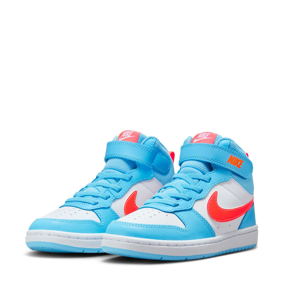 Nike Court Borough Mid 2 Little Kids Shoes Boy s Size 11 Blue Orange