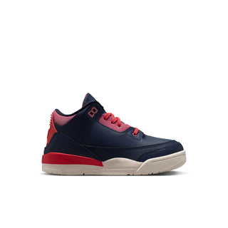 Kids high-top sneakers in navy with red accents and light rubber sole