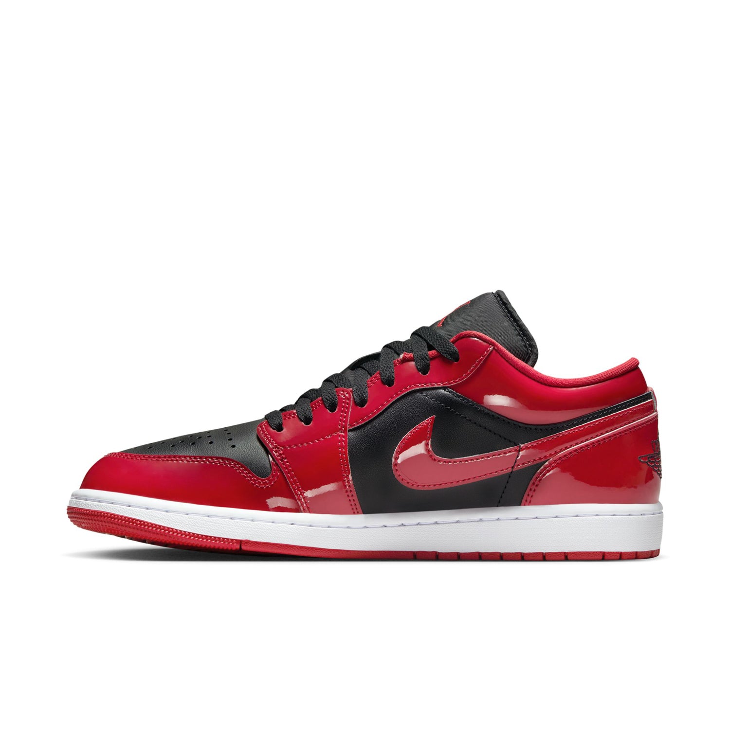 Jordan AJ 1 Low SE | Men's | (Patent Leather) Black/Varsity Red