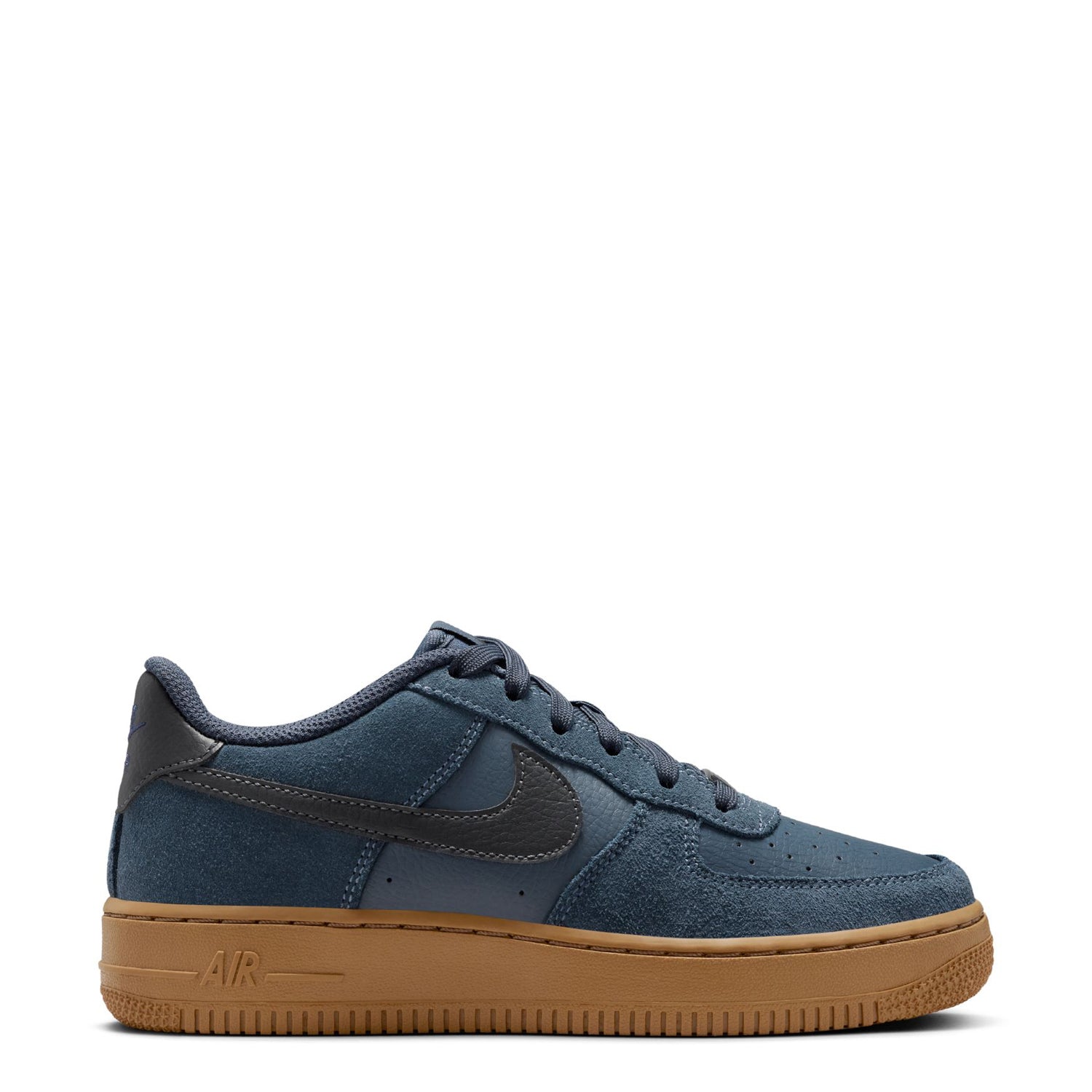 nike air force 1 shoe backpack Nike Air Force 1 LV8 2 Thunder Blue/Off Noir/Gum Med Brown Grade School Boys' Shoes, Blue Jean, Size: 7