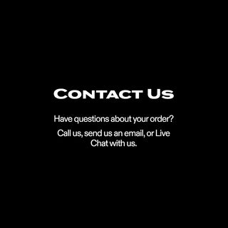 Black banner announcing Contacts