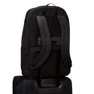 Nike Brasilia backpack back view with padded straps and integrated handle at base.