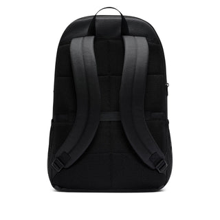 Nike Brasilia backpack back view with padded shoulder straps and ventilated mesh panels.