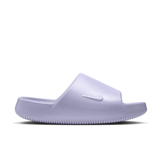Women’s slide sandals, pale purple shimmer, cushioned footbed and Nike logo