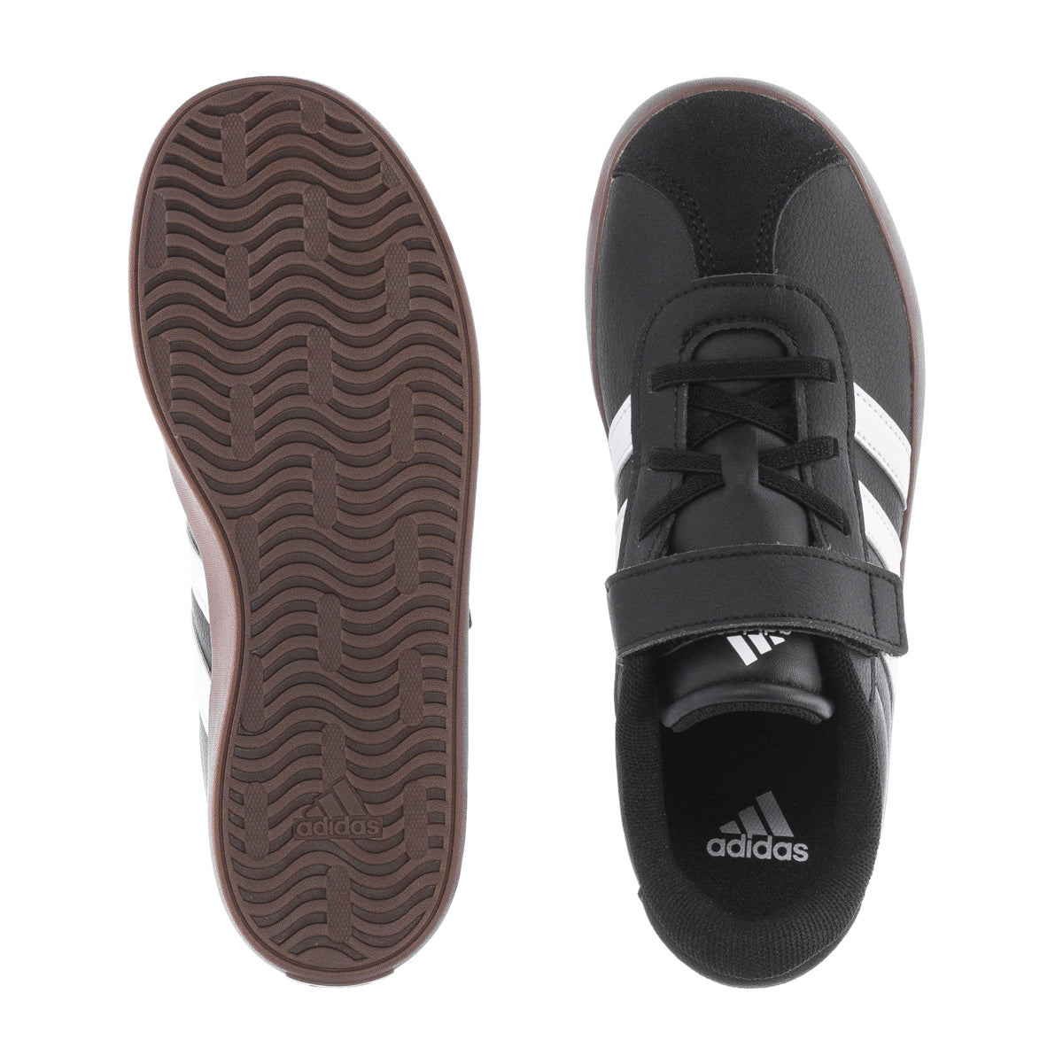 adidas VL Court 3.0 - Kids 12.0 / Black/White/Gum | WSS adidas VL Court 3.0 - Kids 12.0 / Black/White/Gum | WSS