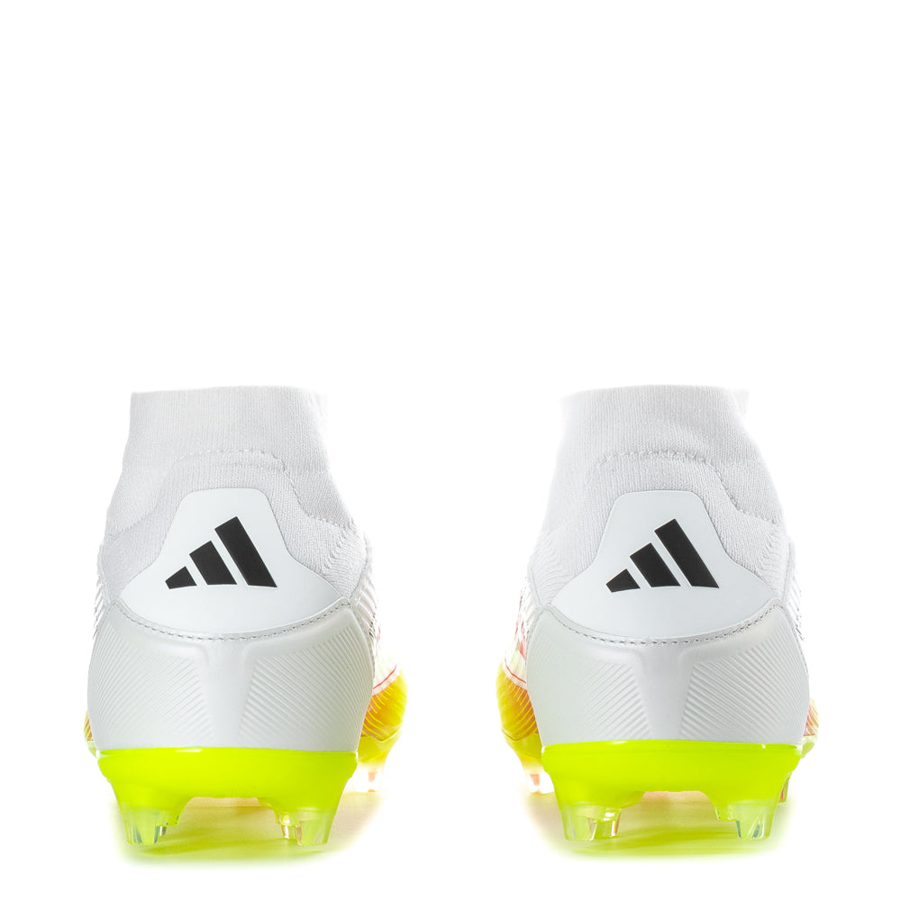 adidas Women's F50 League Mid Firm/Multi-Ground Soccer Cleats - Cloud White/Lucid Red/Solar Yellow / 10 adidas Women's F50 League Mid Firm/Multi-Ground Soccer Cleats - Cloud White/Lucid Red/Solar Yellow / 10