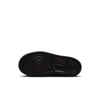 Kids black Nike Force 1 outsole with textured tread