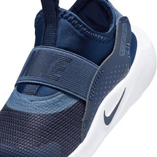 Toddler navy upper close-up with textured mesh and hook-and-loop strap