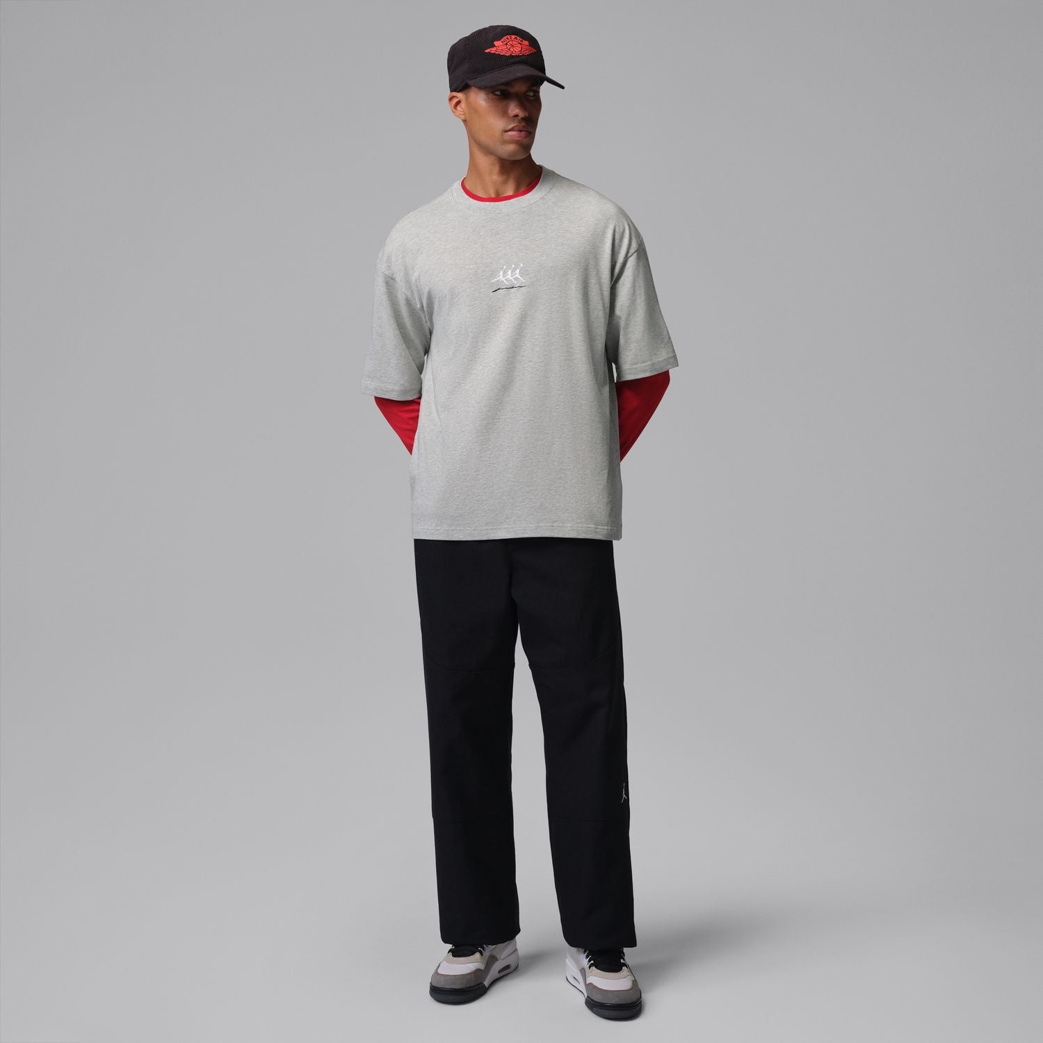 Jordan MJ Graphic Oversized Crew | Men's | Grey Heather | ShopWSS