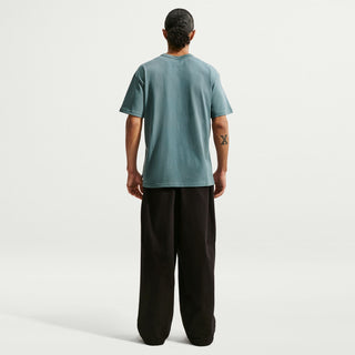 Men's Mineral slate crewneck T-shirt with Nike logo, back view