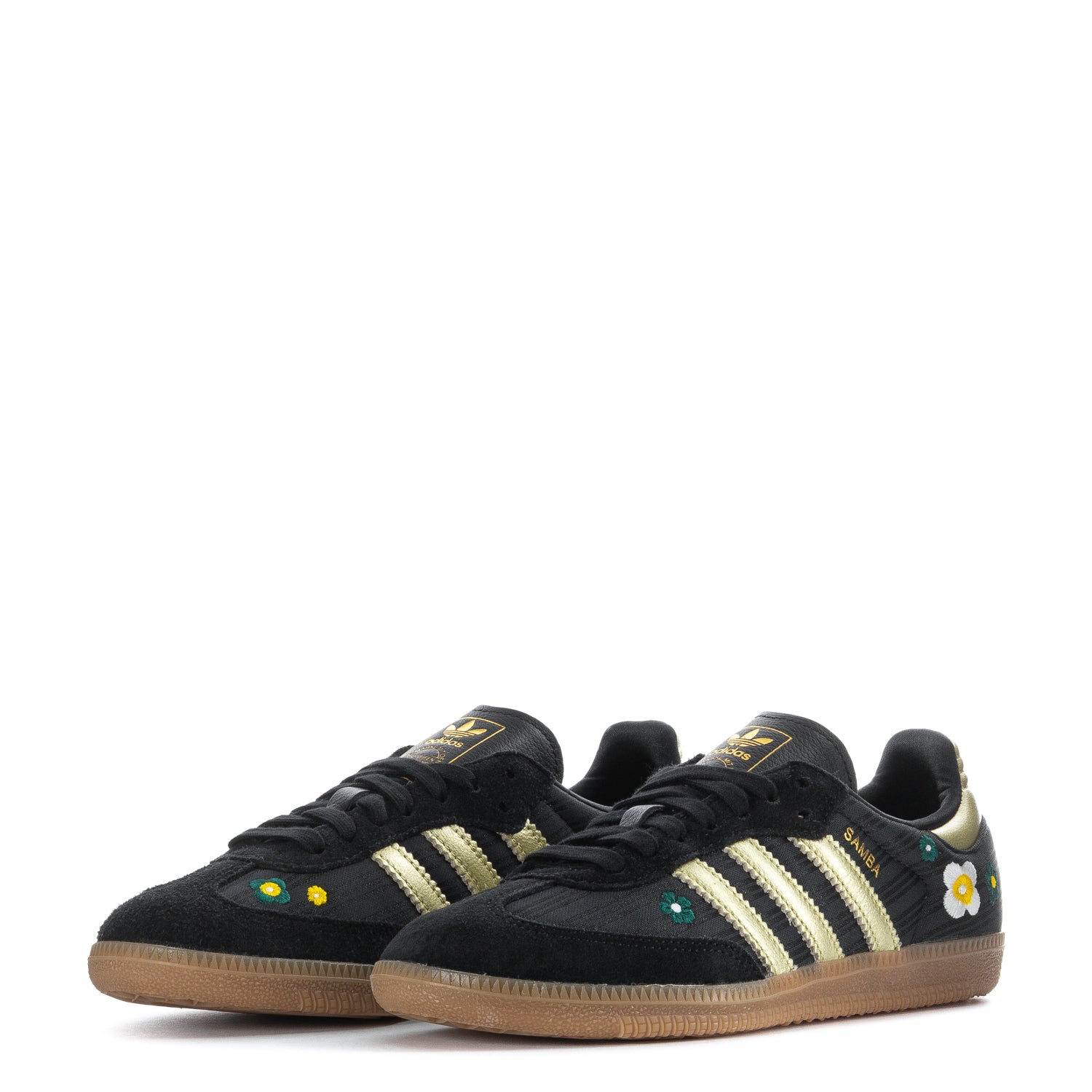 Adidas Samba OG | Women's | (Liberty) Black/Gold/Daisy | ShopWSS Adidas Samba OG | Women's | (Liberty) Black/Gold/Daisy | ShopWSS